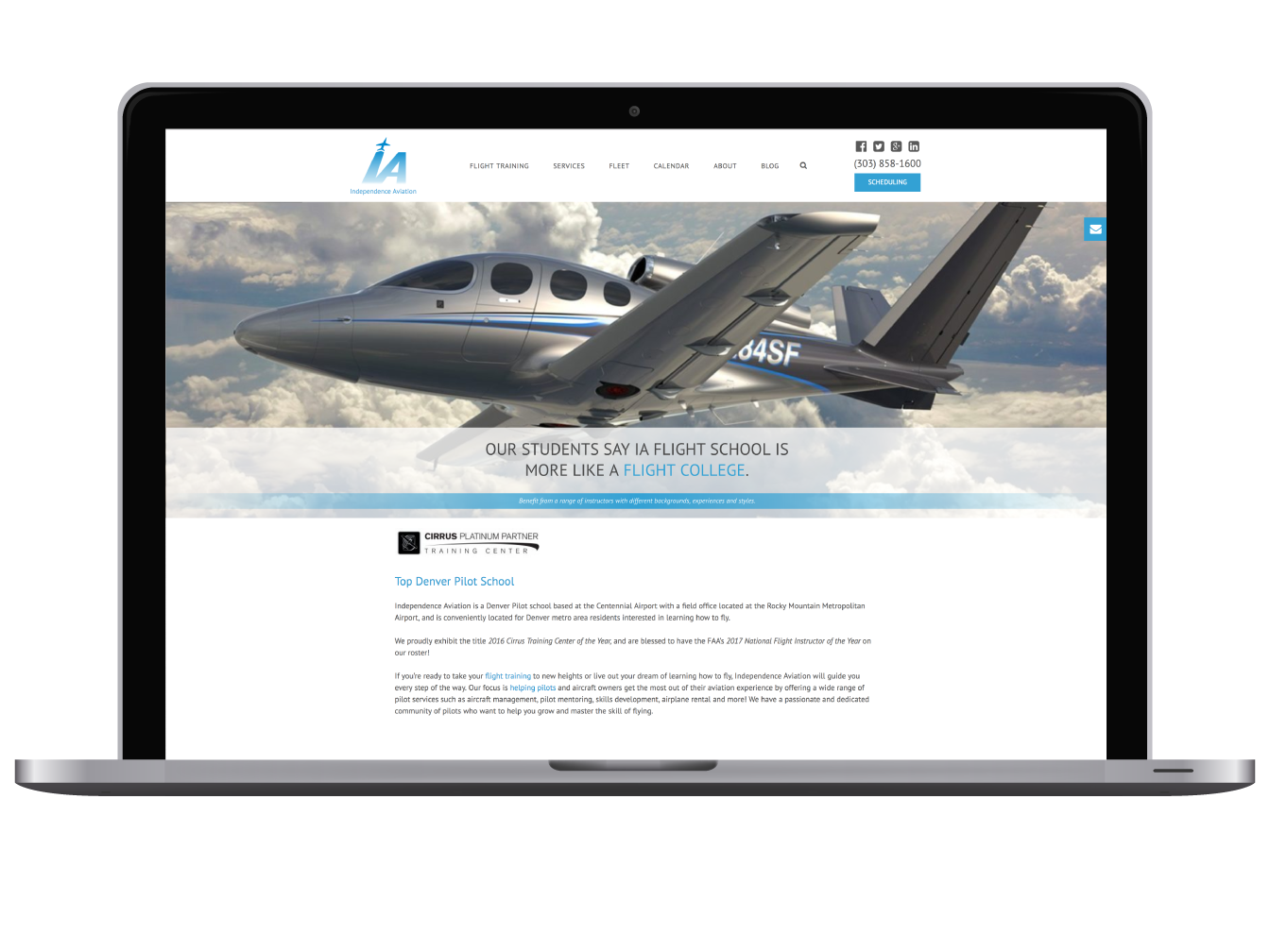 Flight Training School Website Design and Development