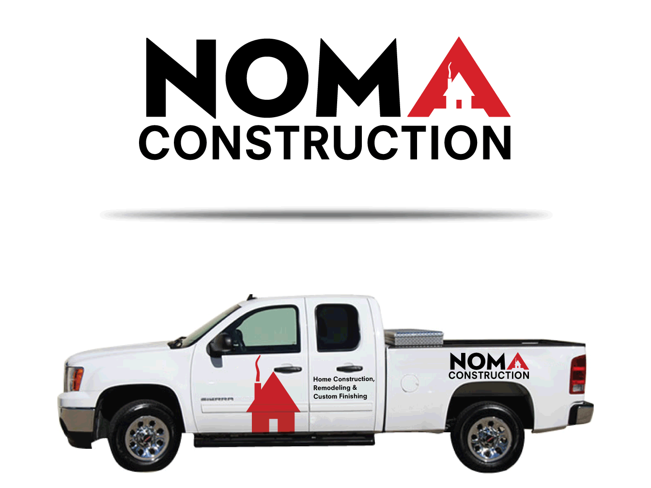Construction Company Logo and Truck Wrap