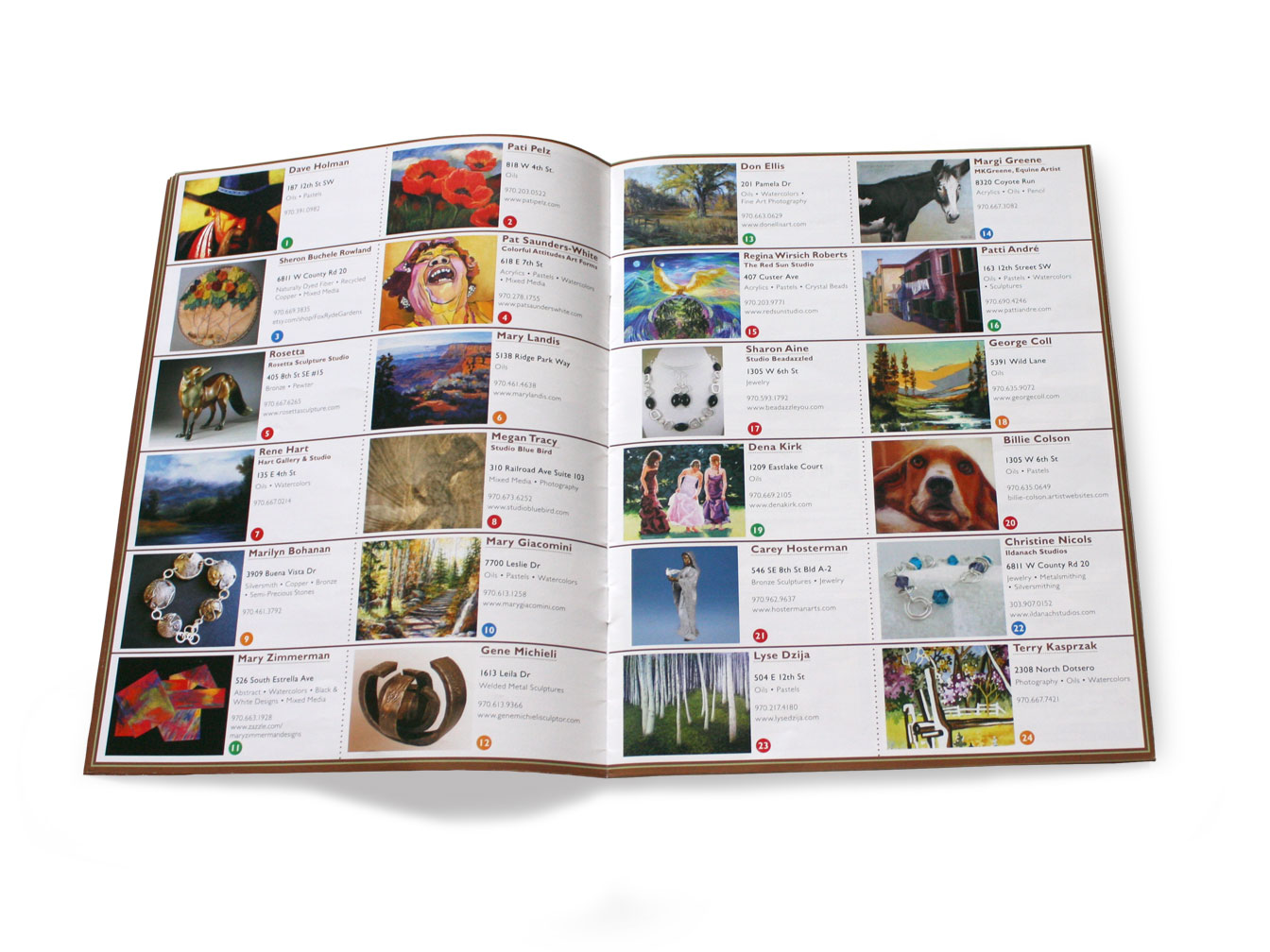 Loveland Art Studio Tour Brochure Spread